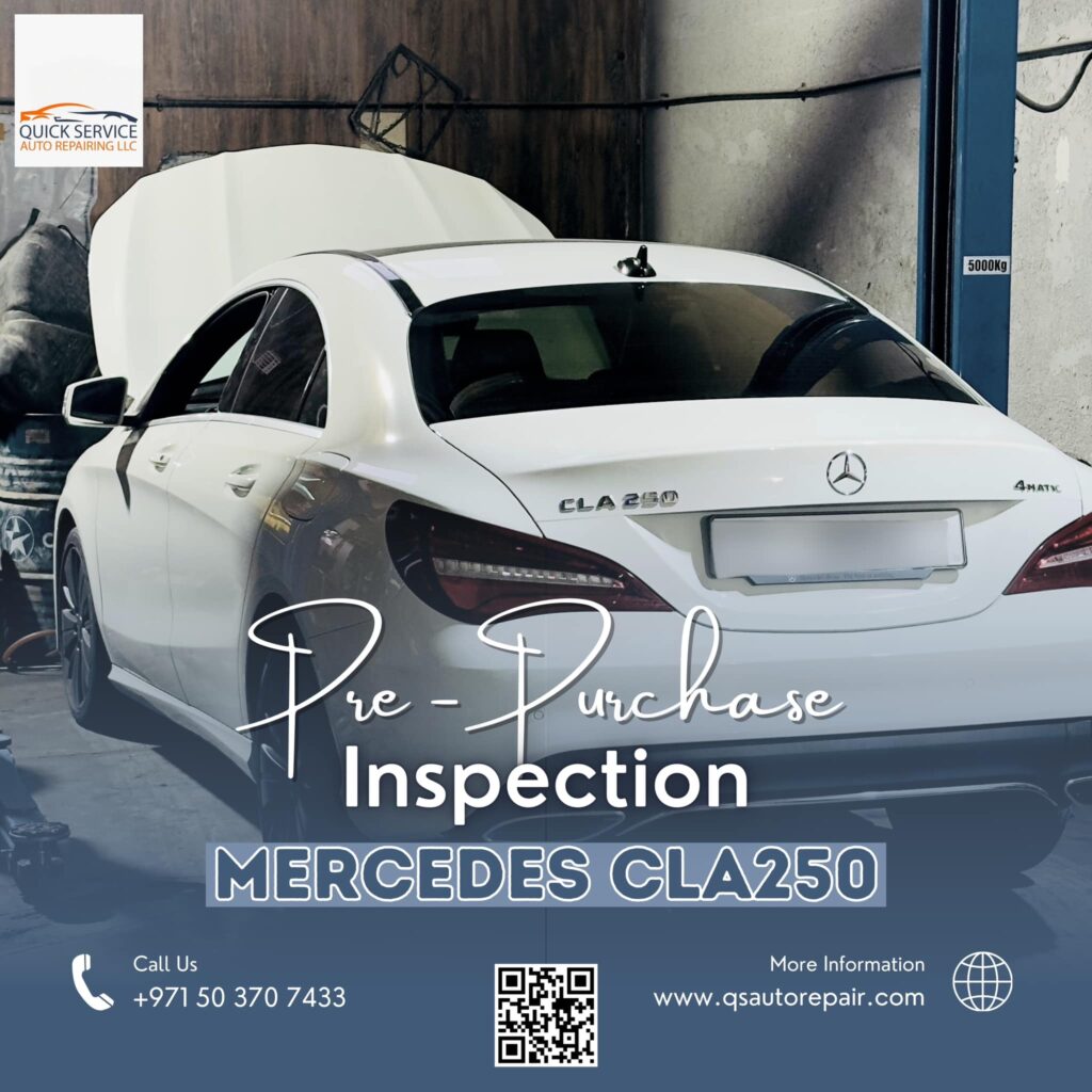 فحص ما قبل الشراء لسيارة مرسيدس CLA250